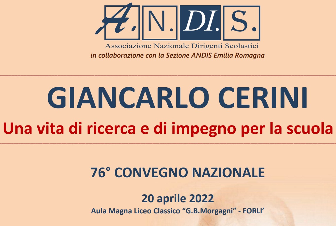 76esimo Convegno Nazionale - Giancarlo Cerini, una vita di ricerca ed impegno per la scuola - 